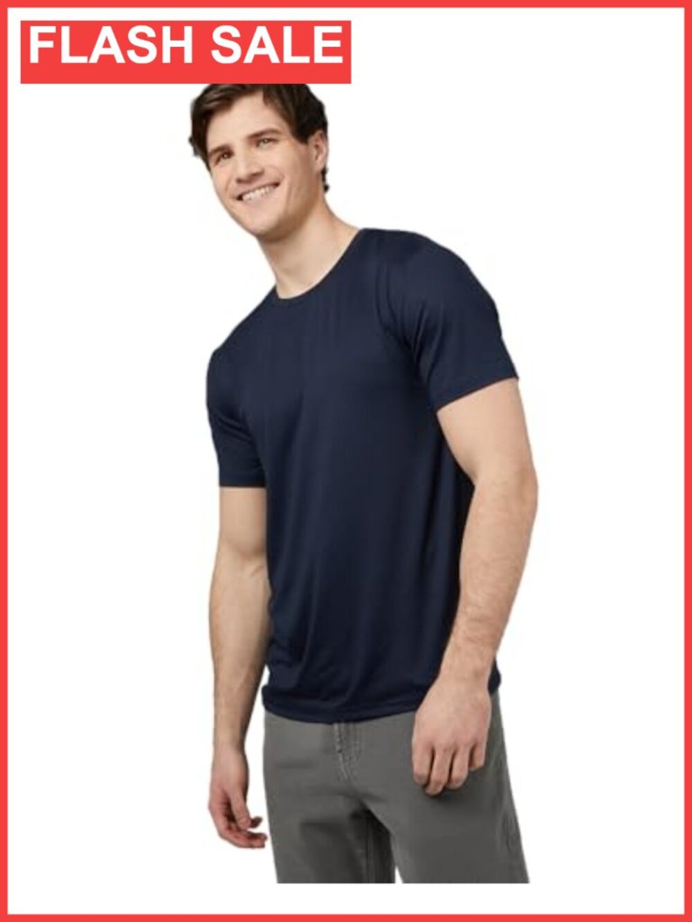 Men's Cool Classic Crewneck Short Sleeve T-Shirt Quick Dry Anti Odor 4-Way
